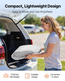 Carport Replacement Canopy, 6 x 4 m Potable Garage Tent Top Tarp with Sidewalls, UV-Resistant & Waterproof, Heavy Duty Car Shelter Tarp with Ball Buggees, Grey, Frame Not Included