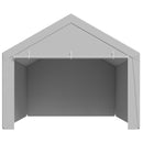 Carport Replacement Canopy, 6 x 4 m Potable Garage Tent Top Tarp with Sidewalls, UV-Resistant & Waterproof, Heavy Duty Car Shelter Tarp with Ball Buggees, Grey, Frame Not Included