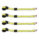 VEVOR Wheel Chock Tie-Down Kit, Deck-Style Trailer Tie Down Strap, Car Tie Down Kit with J-Hook, Break Strength 4540 kg & Working Load 1512 kg Motorcycle Tie-Down System for SUVs, Trailers, Trucks