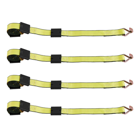 VEVOR Wheel Chock Tie-Down Kit, Deck-Style Trailer Tie Down Strap, Car Tie Down Kit with J-Hook, Break Strength 4540 kg & Working Load 1512 kg Motorcycle Tie-Down System for SUVs, Trailers, Trucks