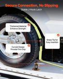 VEVOR Wheel Chock Tie-Down Kit, Deck-Style Trailer Tie Down Strap, Car Tie Down Kit with J-Hook, Break Strength 4540 kg & Working Load 1512 kg Motorcycle Tie-Down System for SUVs, Trailers, Trucks