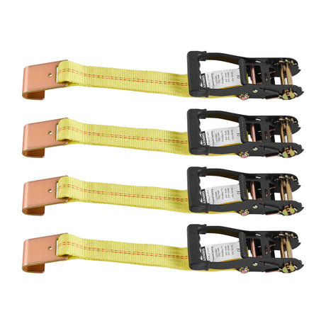 VEVOR Wheel Chock Tie-Down Kit, Tire-Style Motorcycle Tie-Down System, Car Tie Down Kit with Flat Hook, Break Strength 4540 kg & Working Load 1512 kg Trailer Tie Down Strap for ATVs, SUVs, Trailers
