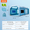 Inflatable Spray Booth Car Paint Tent 20x10x8ft Filter System 2 Blowers