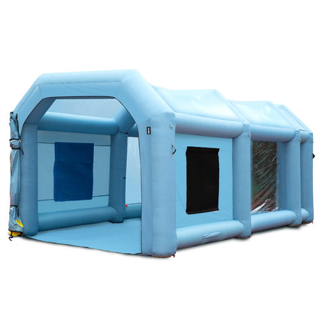 Inflatable Spray Booth Car Paint Tent 20x10x8ft Filter System 2 Blowers