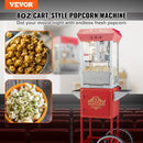 Popcorn Popper Machine with Cart Popcorn Maker 850W 8 Oz 48 Cups Red
