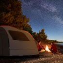 SUV Camping Tent, 8'-8' SUV Tent Attachment for Camping with Rain Layer and Carry Bag, PU2000mm Double Layer Truck Tent, Accommodate 6-8 Person, Rear Tent for Van Hatch Tailgate