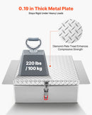 VEVOR Truck Bed Tool Box, Heavy Duty Aluminum Tool Box with Diamond Plate, Storage Toolbox Chest Organizer Supports up to 100 kg, Ideal for Pickup, Truck Bed, RV, Trailer, 770 x 610 x 230 mm, Silver