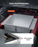 VEVOR Truck Bed Tool Box, Heavy Duty Aluminum Tool Box with Diamond Plate, Storage Toolbox Chest Organizer Supports up to 100 kg, Ideal for Pickup, Truck Bed, RV, Trailer, 770 x 610 x 230 mm, Silver