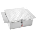 VEVOR Truck Bed Tool Box, Heavy Duty Aluminum Tool Box with Diamond Plate, Storage Toolbox Chest Organizer Supports up to 100 kg, Ideal for Pickup, Truck Bed, RV, Trailer, 770 x 610 x 230 mm, Silver