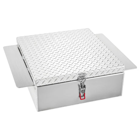 VEVOR Truck Bed Tool Box, Heavy Duty Aluminum Tool Box with Diamond Plate, Storage Toolbox Chest Organizer Supports up to 100 kg, Ideal for Pickup, Truck Bed, RV, Trailer, 770 x 610 x 230 mm, Silver
