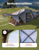 SUV Tent for Camping, 10FT L x 10FT W, Waterproof PU2000mm Spacious Double Layer Design for 5-8 Person, SUV Camping Tent with Shade Awning and Mesh Windows, Includes Rainfly and Storage Bag