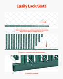 VEVOR Bottom Locking Privacy Slats, Single-Wall Vertical Bottom-Locking Slats for Chain-Link Fence, High-Density HDPE Chain Link Slats Ideally Fit 1.2 m High Fence for Garden Farm Sports Field(Green)