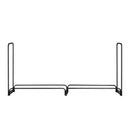 VEVOR Firewood Rack with Waterproof Cover, 257 x 36 x 117 cm Outdoor Firewood Holder, 660lb Weight Capacity, 1/2 Cord Log Holder, Half-Covered, Powder-coated Wood Storage Rack for Fireplace Deck