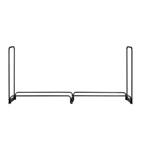 VEVOR Firewood Rack with Waterproof Cover, 257 x 36 x 117 cm Outdoor Firewood Holder, 660lb Weight Capacity, 1/2 Cord Log Holder, Half-Covered, Powder-coated Wood Storage Rack for Fireplace Deck