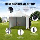 Pop Up Canopy Tent Outdoor Gazebo Tent 10x10FT with Sidewalls & Bag White