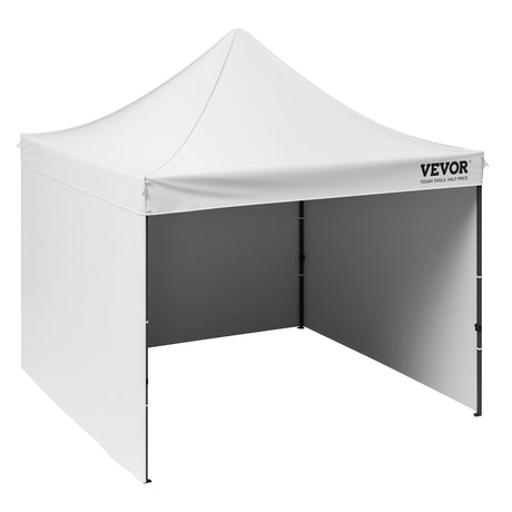 Pop Up Canopy Tent Outdoor Gazebo Tent 10x10FT with Sidewalls & Bag White