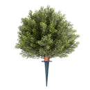 VEVOR Artificial Topiary Cypress Trees with Ground Spike, 2 Set 406mm Faux Shrubs & Bushes Potted Plants, Fake Silk Tree Look Real for Decor Front Porch Outdoor Indoor Patio Garden Balcony Backyard