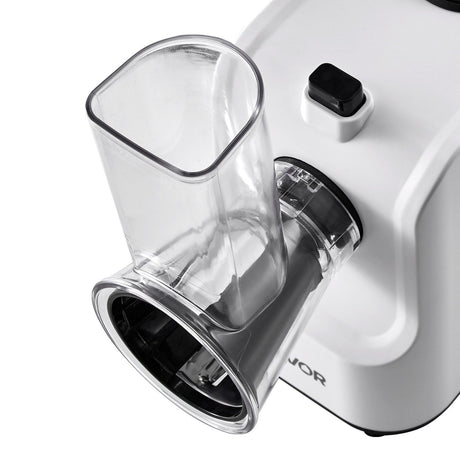 Electric Cheese Grater Salad Maker, 200W Salad Shooter, Electric Vegetable Slicer Shredder Chopper for Fruits with 5 Attachments, Stainless Steel Food Cutter for Vegetables, and Cheeses