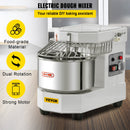 Commercial Dough Food Mixer, 8L Large Capacity Stainless Steel Mixer with Bowel, Hook, Shield, Reset Button, 450W Tilt-Head Kitchen Dough Mixers for Cake, Cream, Egg Fluid, Fillings