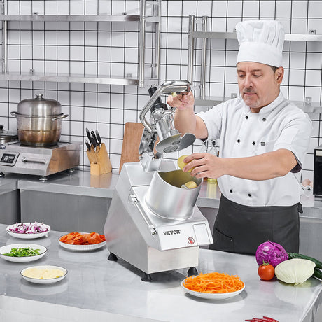 Food Processor & Vegetable Chopper w/ 6 Blades Food-Grade Stainless Steel