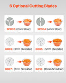 Food Processor & Vegetable Chopper w/ 6 Blades Food-Grade Stainless Steel