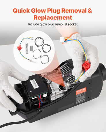 8V Glow Plug Repair Kit, Glow Plug Heater Repair Parking Heater Maintenance Kit with Atomization Mesh, Compatible with 2KW 5KW 8KW Diesel Air Heaters Models, Diesel Heaters Parts for Car Truck