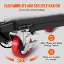 VEVOR Hydraulic Lift Table Cart, 330lbs Capacity 28.5" Lifting Height, Manual Single Scissor Lift Table with 4 Wheels and Non-slip Pad, Hydraulic Scissor Cart for Material Handling, Black