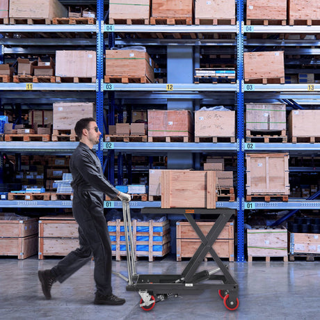 VEVOR Hydraulic Lift Table Cart, 330lbs Capacity 28.5