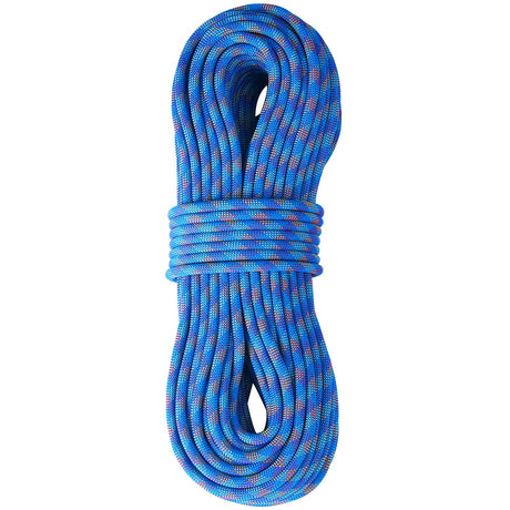 VEVOR 10.2mm Dynamic Climbing Rope, 60M(197ft) Outdoor Rock Climbing Rope 25KN Breaking Tension, Stretchable Fiber Rope with Steel Snap Hooks for Escape, Rappelling, Fire Rescue, Blue