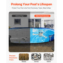 Oval Pool Liner Pad, 12 x 24 ft Pool Liner Pad for Above Ground Swimming Pools, Extra-Thick Pool Mat, Prevents Punctures, Recycled Geotextile Material Underlayment Pad, Extend Liner Life