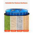 Oval Pool Liner Pad, 12 x 24 ft Pool Liner Pad for Above Ground Swimming Pools, Extra-Thick Pool Mat, Prevents Punctures, Recycled Geotextile Material Underlayment Pad, Extend Liner Life