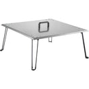 Fire Pit Heat Deflector Fire Pit Pan Cover Stainless Steel Foldable Legs