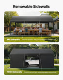 Carport Car Canopy 12x20FT Heavy Duty Car Shelter with Sidewalls White