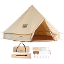 Canvas Bell Tent 3m/9.8ft 4-Season Canvas Tent for Camping with Stove Jack