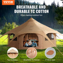 Canvas Tent 4 Seasons 5 m/16.4 ft Bell Tent for Camping with Stove Jack