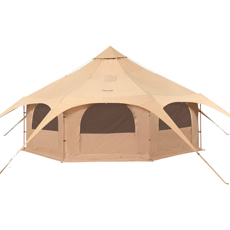 Canvas Tent 4 Seasons 5 m/16.4 ft Bell Tent for Camping with Stove Jack