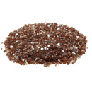 Fire Glass, 10 LBS / 4.5 KG High-Temperature Resistant Fireplace Rocks, 1/4-Inch / 6.35 mm Reflective & Smokeless Firepit Glass Rock, High Luster Stone Landscaping for Fire Pit Table, Copper