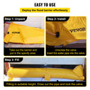 VEVOR Flood Barrier Hydro Barrier 24' Length x 6
