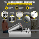 Manual Sausage Stuffer, 5 L / 11 LBS Horizontal Sausage Machine, Dual-Speed Meat Stuffer, Made of Food-Grade 304 Stainless Steel, Includes 5 Stuffing Tubes, for Home Kitchen Restaurant Commercia