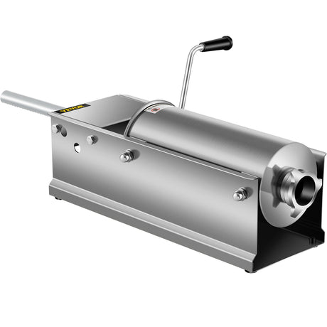 Manual Sausage Stuffer, 5 L / 11 LBS Horizontal Sausage Machine, Dual-Speed Meat Stuffer, Made of Food-Grade 304 Stainless Steel, Includes 5 Stuffing Tubes, for Home Kitchen Restaurant Commercia