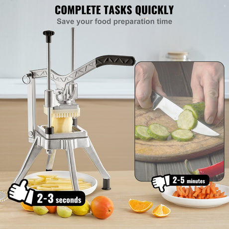 Commercial Chopper Commercial Vegetable Chopper with 4 Blades Fruits Dicer