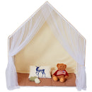 Kids Play Tent, Kids Tent for Kids 1-5 Years Old, Toddler Tent with Mat and Tent Lamp, Tent for Kids with Windows for Indoor and Outdoor, Yurt Tent for Boys and Girls, Beige