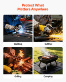 VEVOR Welding Blanket, 1219mm x 1829mm Silicone Coated Fiberglass Welding Blanket, 1800°F Heat Resistant Safety Protection Blankets, Flame Retardant Fireproof Insulation Mat with Metal Grommets