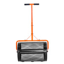 VEVOR Compost Spreader, 24 in Wide Peat Moss Spreader with T Shaped Handle, 3 Heights Adjustable, Powder-Coated Steel Garden Peat Moss Roller, Heavy Duty Grass Seed Spreaders for Planting Seeding