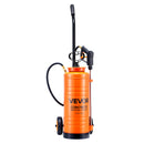 VEVOR Industrial Concrete Sprayer with Wheeled Cart, 14L Stainless Steel Sprayer, Heavy Duty Tri-Poxy Pump Sprayers, 52cm Wand, 1.2m & 3m Hoses, 2 Brass Nozzles for Construction, Lawn & Garden