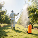 VEVOR Industrial Concrete Sprayer with Wheeled Cart, 14L Stainless Steel Sprayer, Heavy Duty Tri-Poxy Pump Sprayers, 52cm Wand, 1.2m & 3m Hoses, 2 Brass Nozzles for Construction, Lawn & Garden