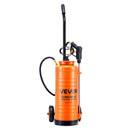 VEVOR Industrial Concrete Sprayer with Wheeled Cart, 14L Stainless Steel Sprayer, Heavy Duty Tri-Poxy Pump Sprayers, 52cm Wand, 1.2m & 3m Hoses, 2 Brass Nozzles for Construction, Lawn & Garden