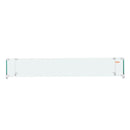 Gas Fire Pit Wind Guard for Square Fire Table, 595 x 190 x 165 mm Clear Tempered Wind Guard for Firepits, 8mm Thick Square Glass Shield, Glass Panel with Hard Corner Bracket & Feet