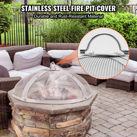 Fire Pit Spark Screen Round 27