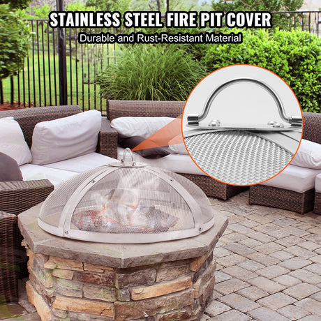 Fire Pit Spark Screen Round 36